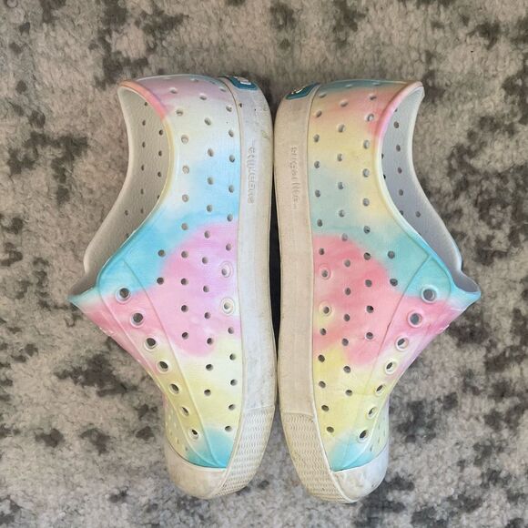 Native Jefferson Kids Pastel Tie-dye Slip-On Shoes Child Sz C12 - Picture 8 of 8
